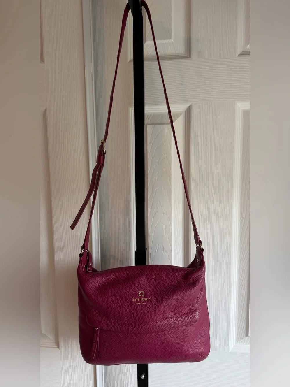 Kate Spade Hot Pink Pebbled Leather Crossbody Bag Women’s